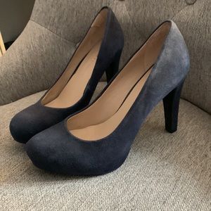 Franco Sarto blue suede heels